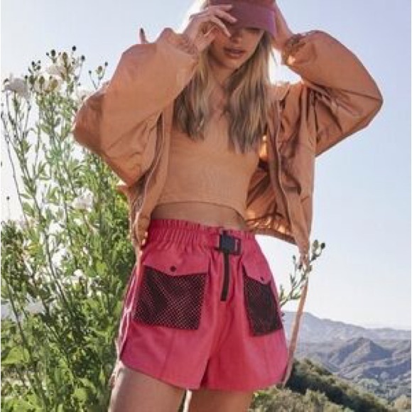 FP Movement by Free People Pants - FP MOVEMENT Adventure Shorts Red Black NWT